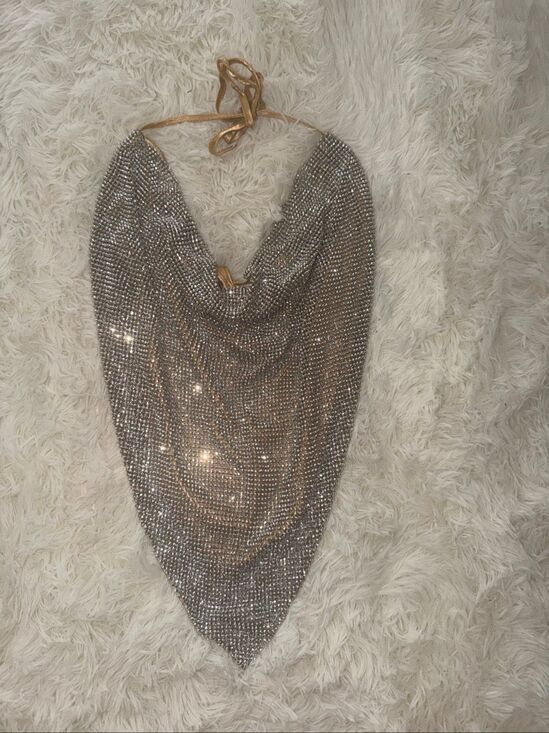 No Brand Tops - Sparkly open back shirt one size fits all